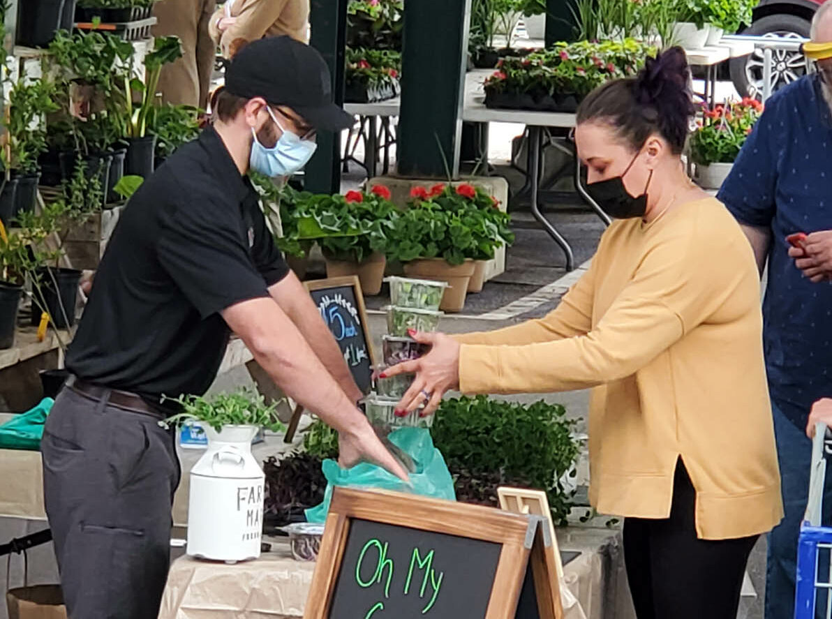 Matt Hammack, Founder of Oh My Greens, Selling at Capitol Market
